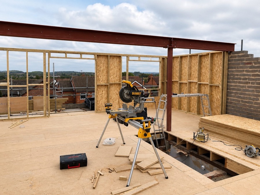 RSJ steel beam installation and structural alterations London